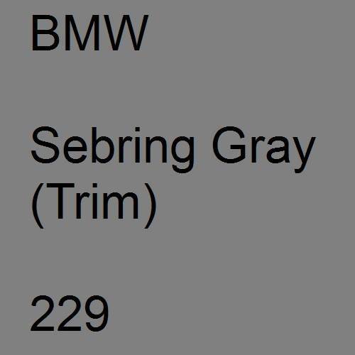 BMW, Sebring Gray (Trim), 229.